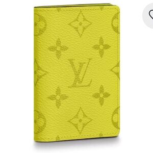 Louis Vuitton Taigarama Pocket Organizer in Neon Yellow